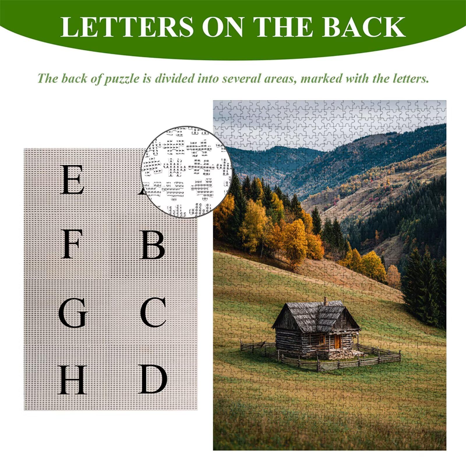 Puzzle 1500 Piezas Adultos Otoño & Paisaje, Rompecabezas con Letras Traseras y Póster, Pasatiempo Antiestrés, Decoración de Pared, Regalo Decorar Mujer Hombre 87 x 57 cm (14 Años +) P3#946