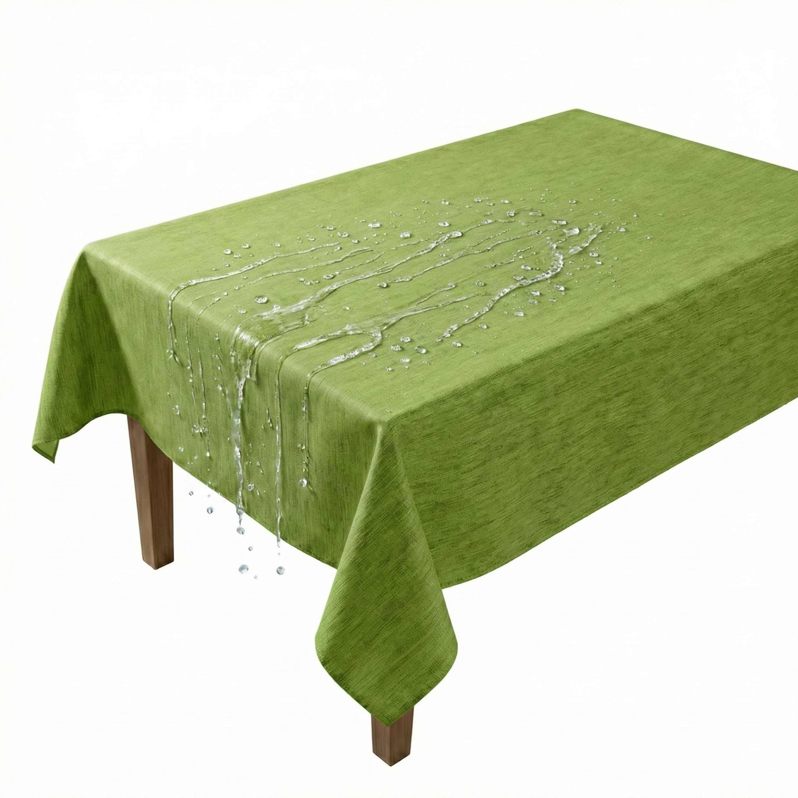 Artwelt Wachstuchtischdecke Abwaschbar PVC Wachstischdecke in Wasserabweisend Gartentischdecke Wetterfest Outdoor Balkon (170X140cm, Lime Green)