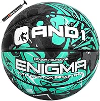 Vista 1 de AND1 Enigma Basketball - Streetball for Indoor and Outdoor Use, Deep Channel Construction and Durability Menta/Negro
