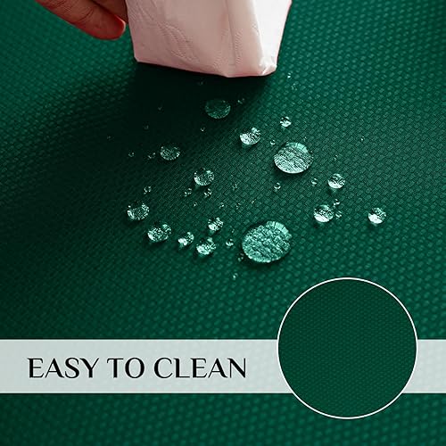 Miniatura 3 de Softalker Mantel rectangular de jacquard navideño, diseño minimalista texturizado, sin arrugas y resistente al agua, lavable, para comedor, cocina,