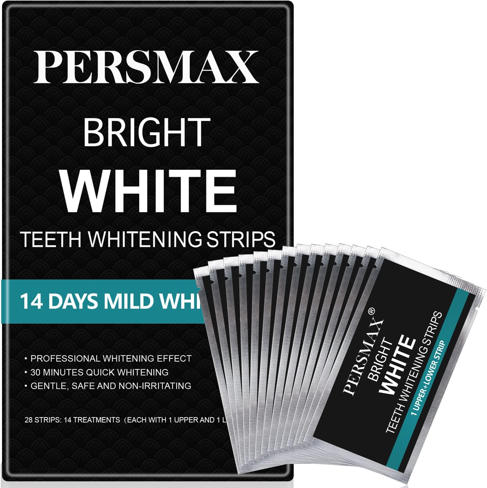 Teeth Whitening Strips, 14 Treatments 28 Strips & Teeth Whitening Strips for Sensitive Teeth 14 Treatments 28 Strips