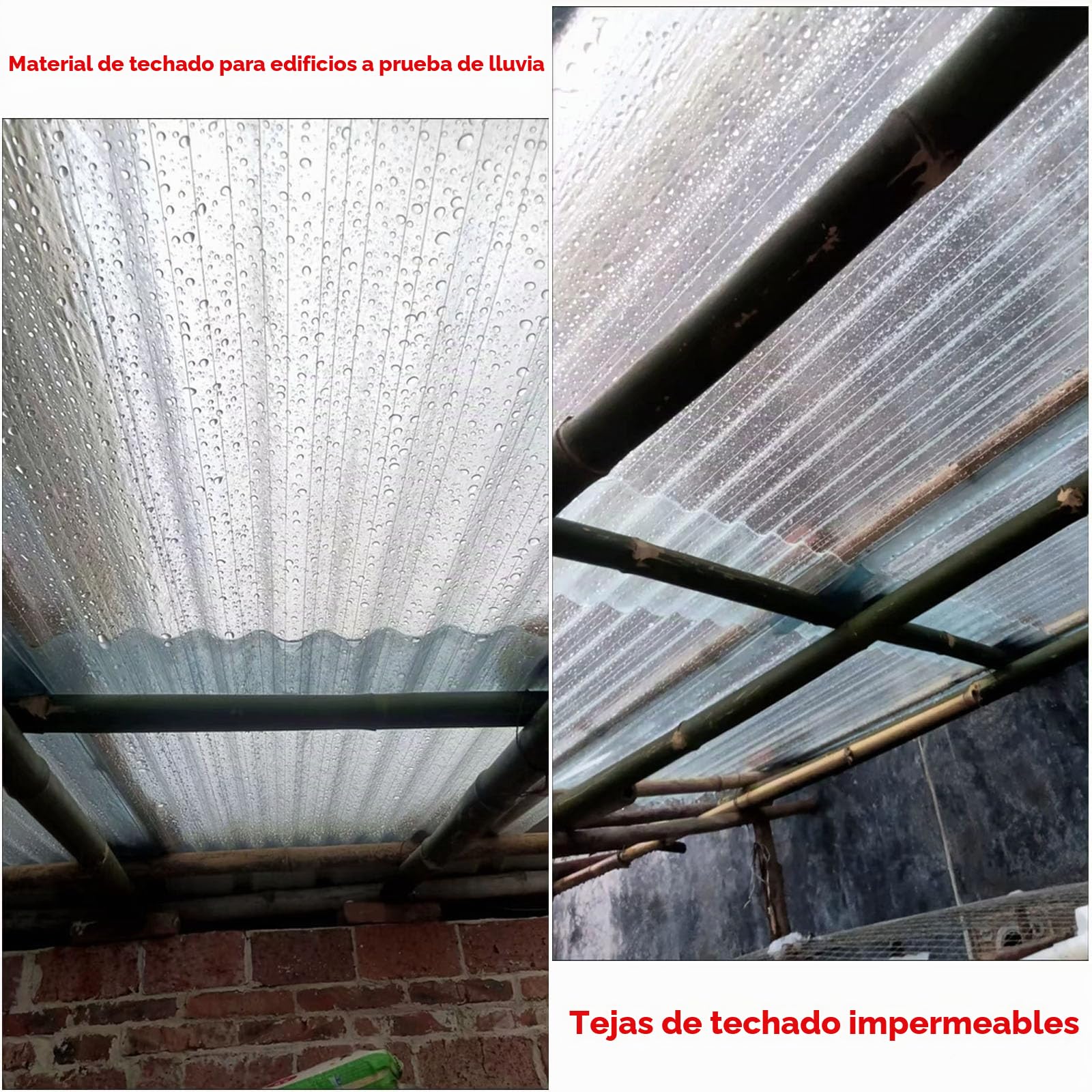 Placa Ondulada, 2mm Planchas Transparentes Tejados, Chapas Perfiladas Techo, Placa De Iluminación Natural De Fibra De Vidrio, FRP Con Resistencia A Los Rayos UV (0.9×1.2m/35×47in,1pcs)