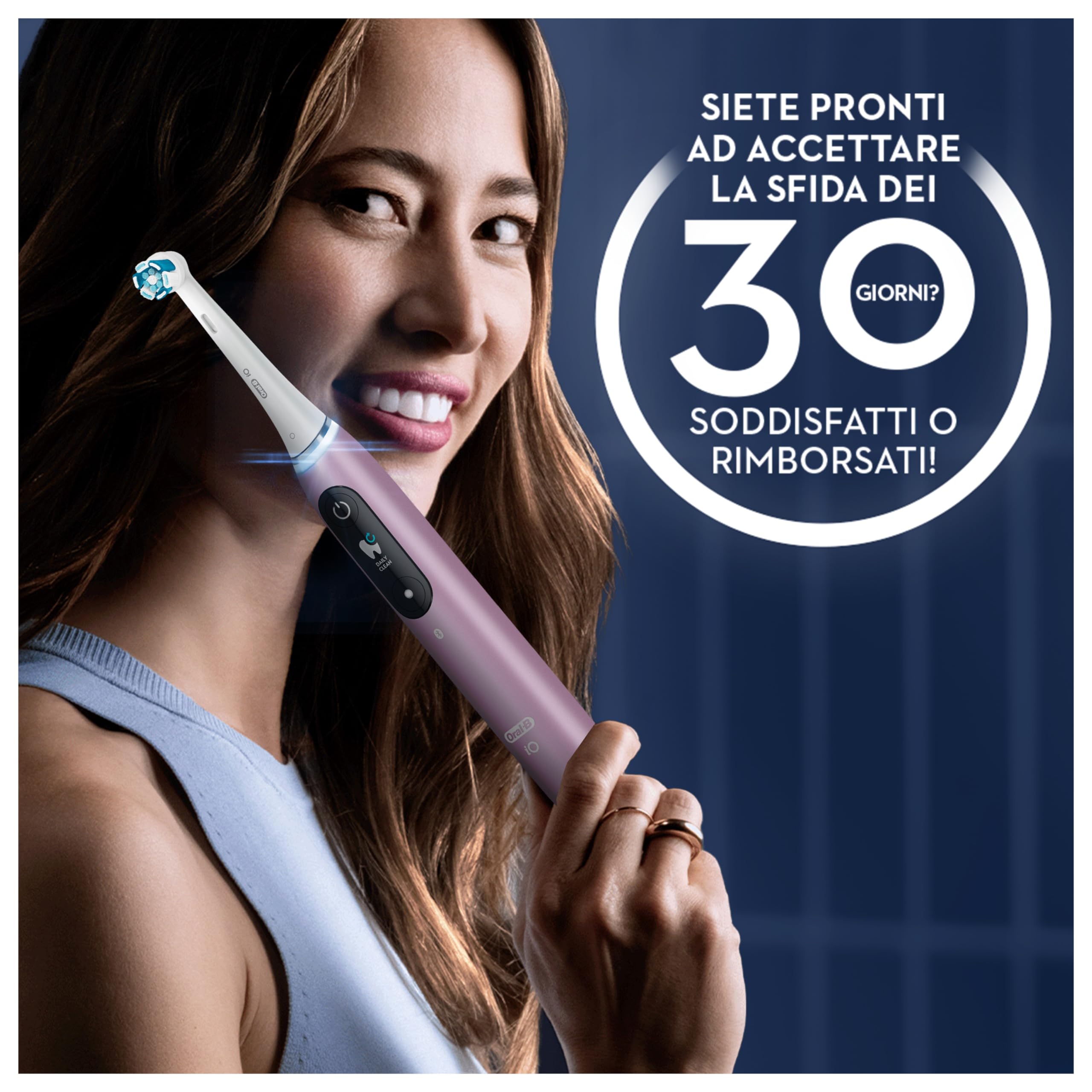 Oral-B Spazzolino Elettrico Ricaricabile iO9 Rosa Edizione Speciale, 1 Testina, 1 Astuccio Magnetico, 1 Custodia Da Viaggio Ricaricabile, 1 Spazzolino