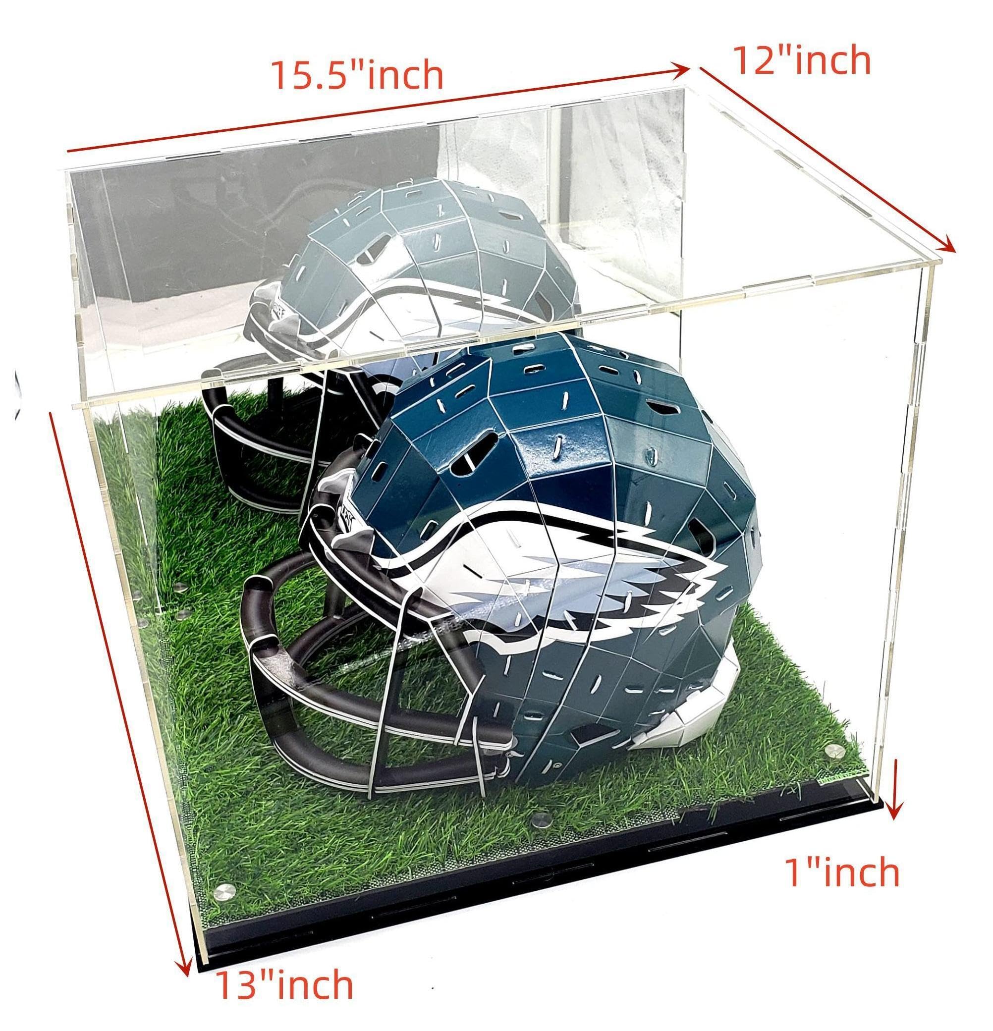 Acrylic Full Size Display Case Stand Box for Sports Memorabilia Collectibles Autograph Square Shoes (Display Case ONLY)