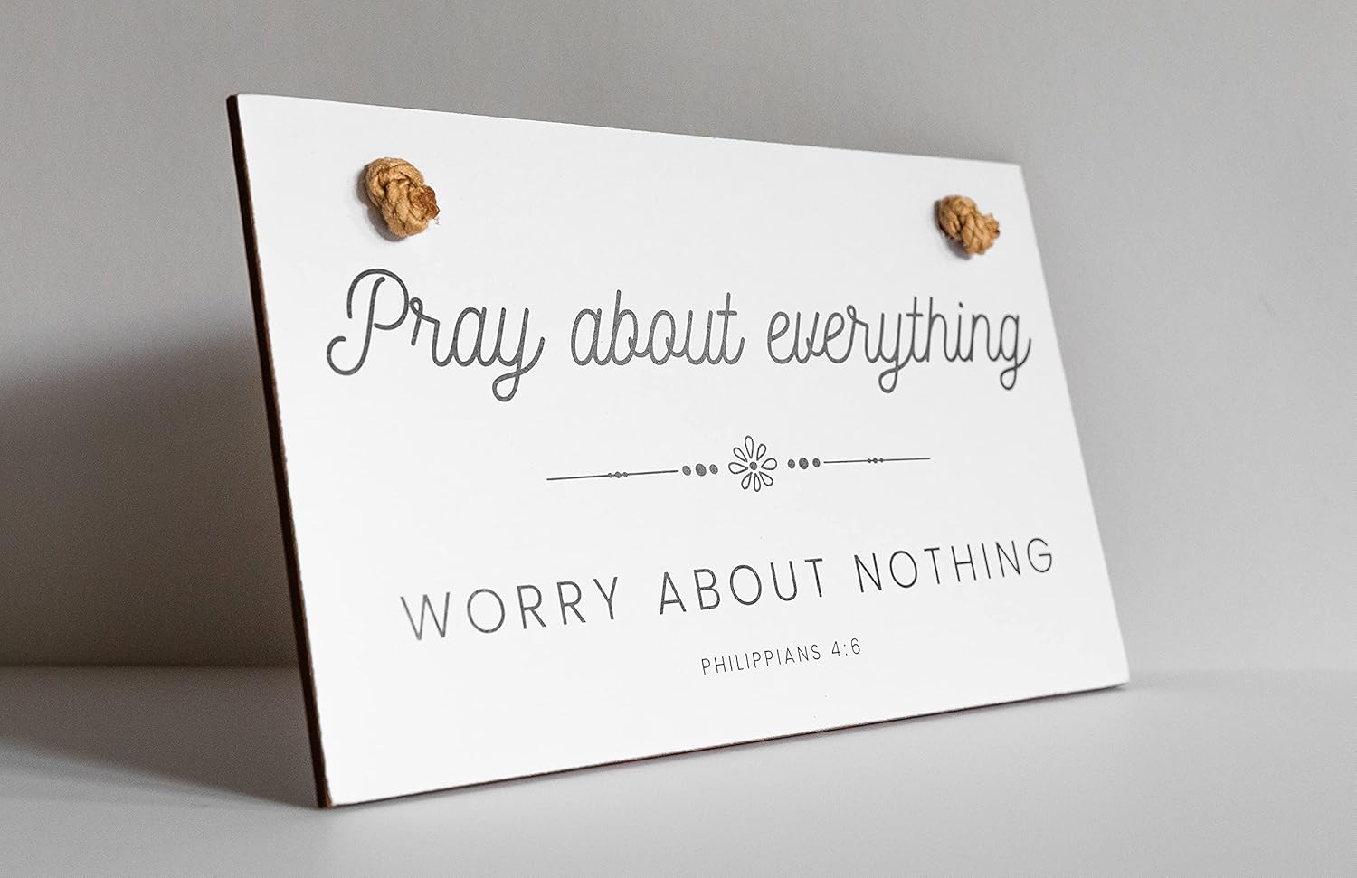 Marvin Gardens Designs Farmhouse Style Bible Verse Wall Decor Wood Sign 9.5 x 5.5 Inch Wood Made in The USA (Pray About Everything (White), 9.5 x 5.5) : Home & Kitchen