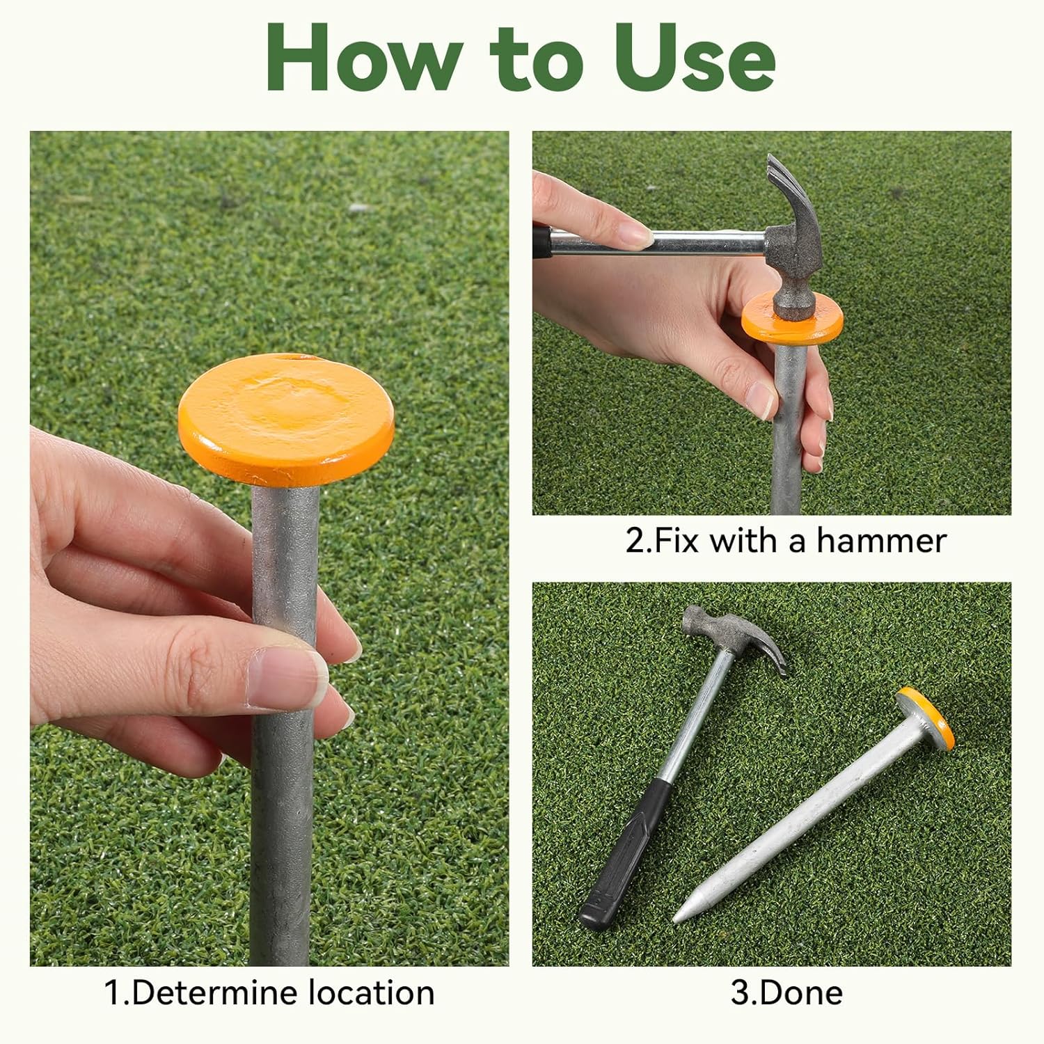 8 Pcs Property Markers, Heavy Duty Survey Stakes 6.6 Inch Low Profile Property Line Markers for Gardens, Courtyards, Lawns, Landscape Edges, Earthworks, Pavings