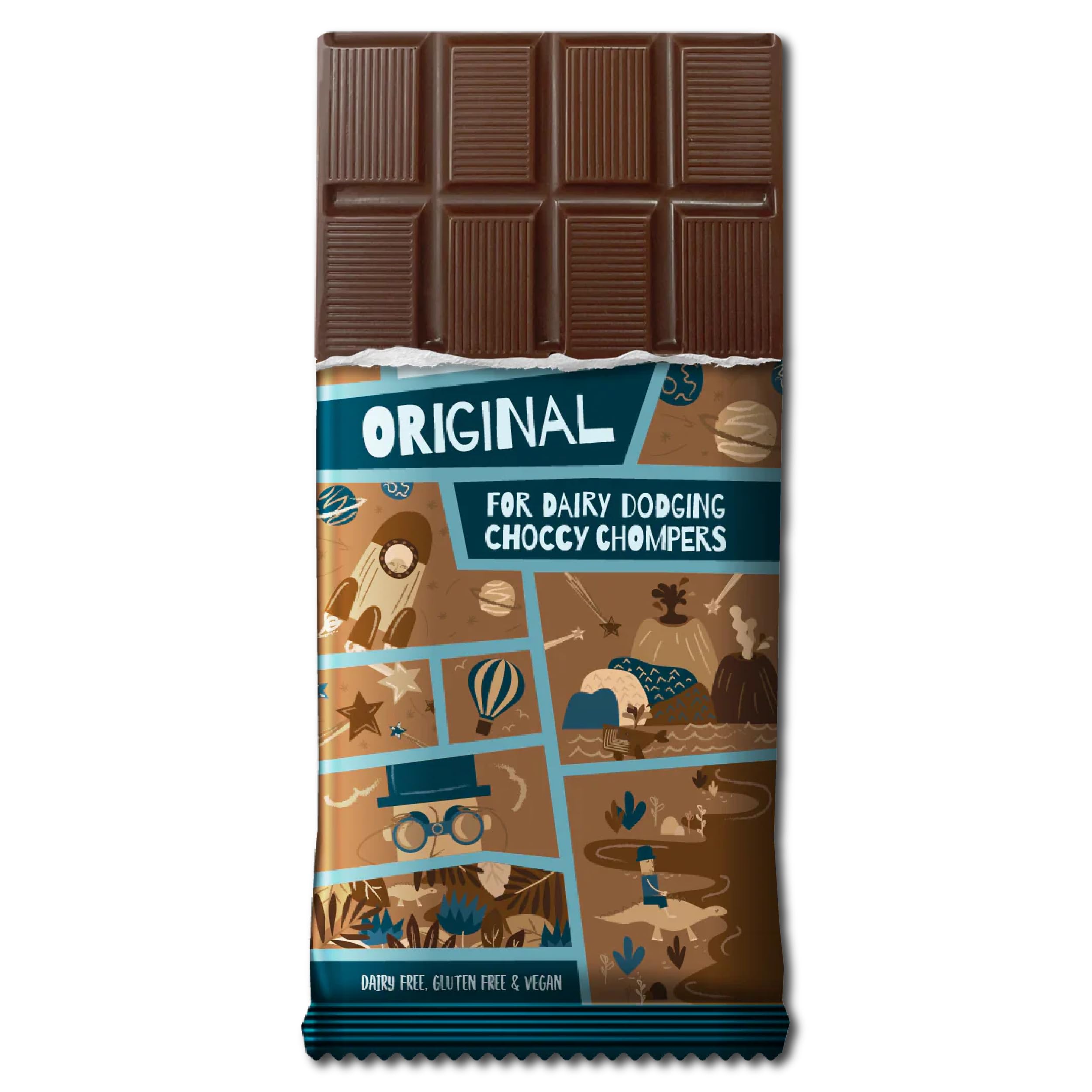 Dairy Free Cranberry & Hazelnut Chocolate Bar 100g - Moo Free - View #10