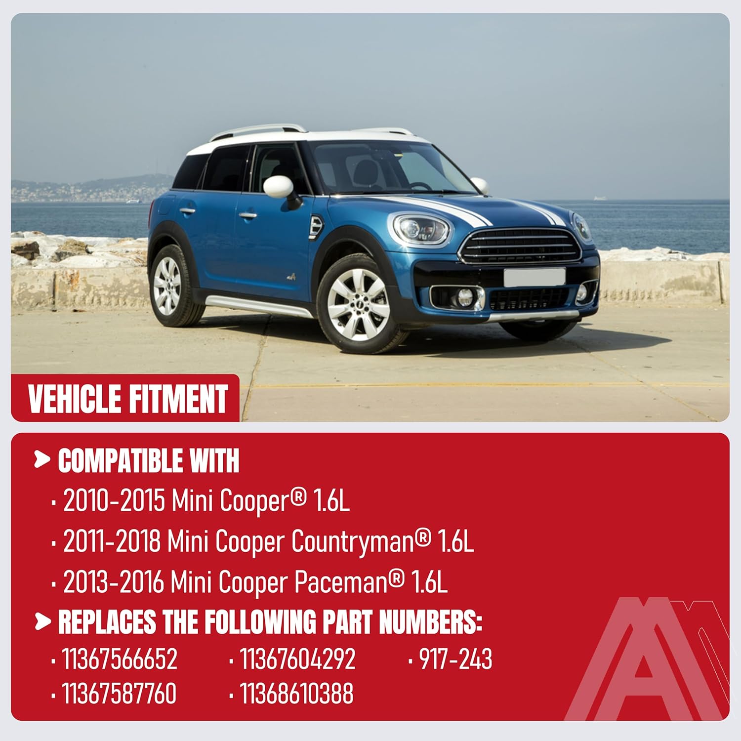 Variable Valve Timing VVT Solenoid Pack of 2 by AA Ignition - Compatible with Mini - Cooper, Countryman, Paceman - 11367566652, 11367604292, 11367587760, 917-243 - Intake Exhaust Camshaft Position