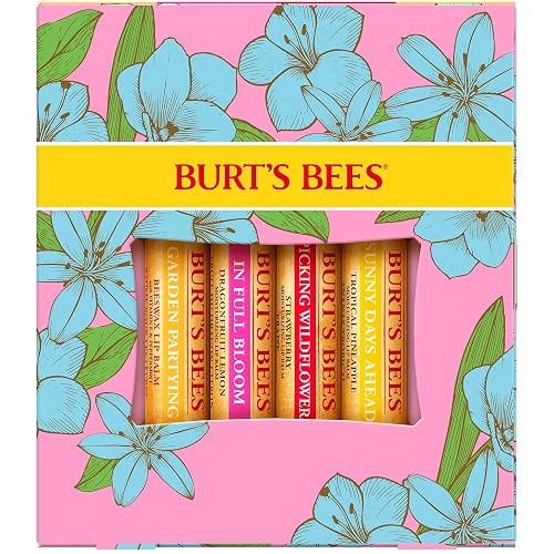Burt's Bees Lip Balm Gift Set, Beeswax, Strawberry, Tropical Pineapple,