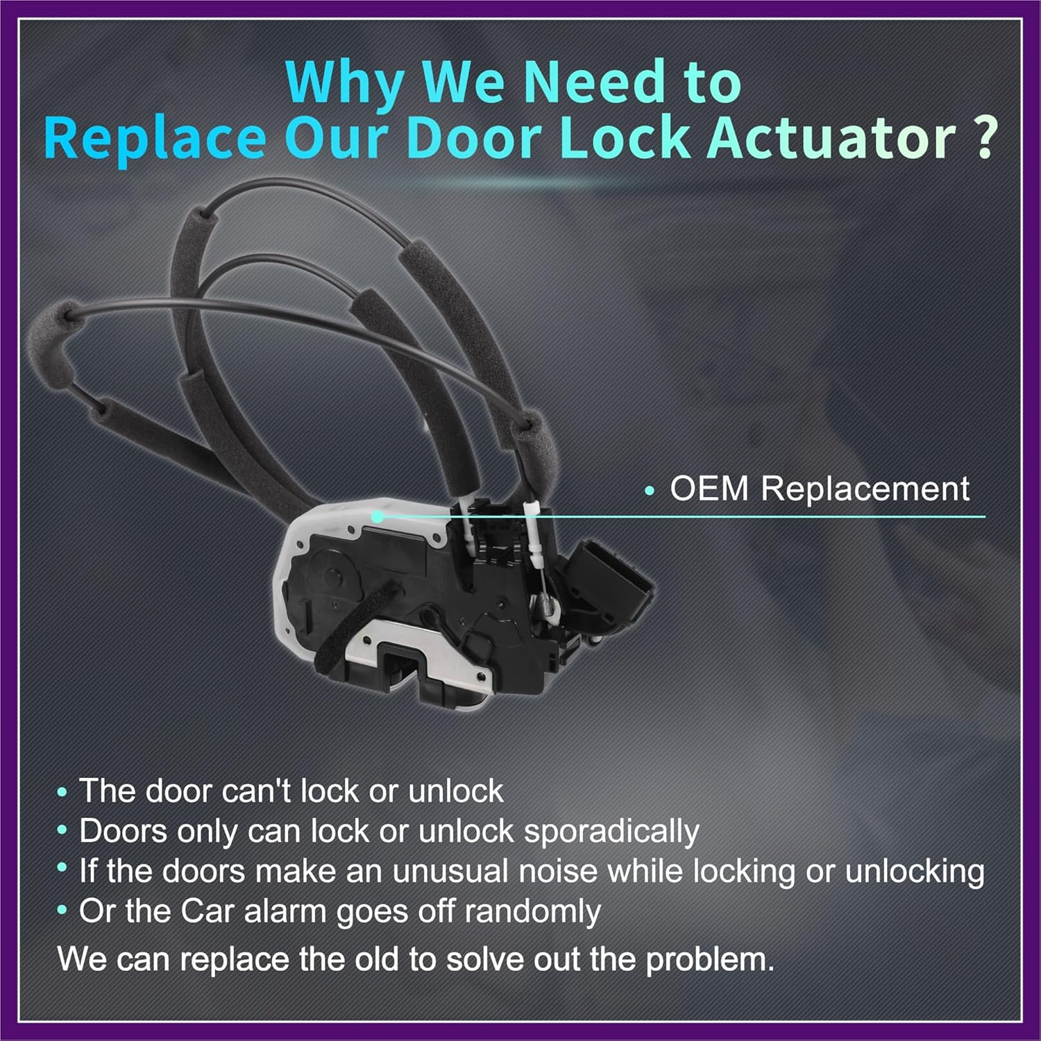 Replacement Front Left Driver Side Power Door Lock Actuator Motor with Cable for Nissan Rogue Sport 2017-2022 Door Latch Actuator Assembly No.805016MA0A Black Premium Fit Design