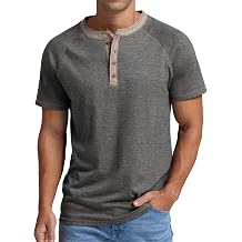 قميص قصير الأكمام للرجال Henley طويل / قصير الأكمام قميص قطني غير رسمي