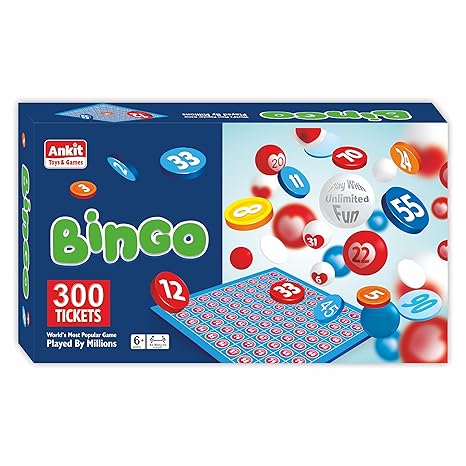 Ankit Toys & Games Classic Bingo Game with 300 Tickets, Complete Family Entertainment Strategy Game for Age 6 Years to 99 Years, Also Known Tambola, Housie, Lotto