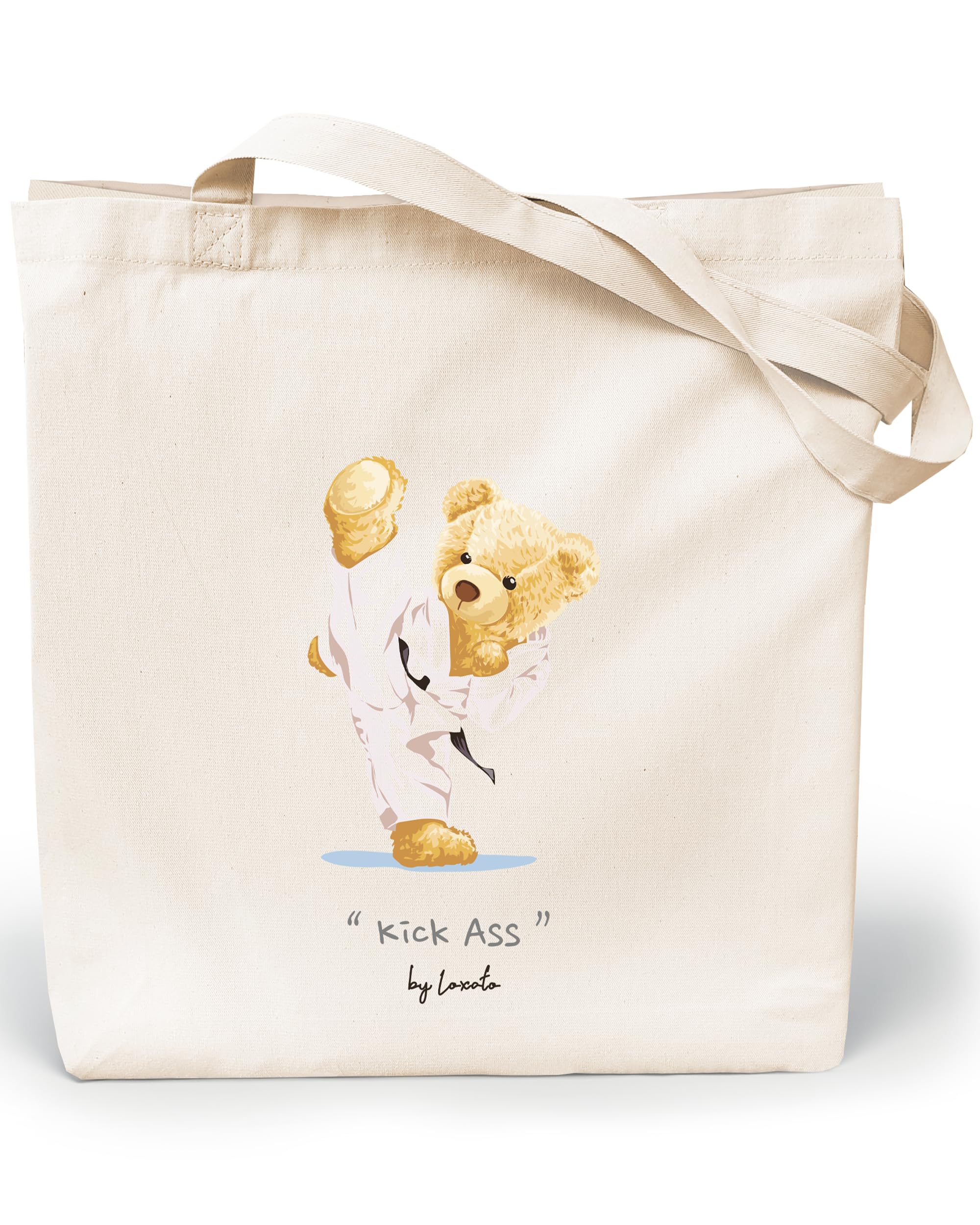 Bolsa Tela Tote Bag - Bolsos Bandolera Mujer - Bolsas de Algodón Natural 100% Reutilizables - Extra Ancho 8cm Asas Largas 70cm 220 gr/m2 - Bolsas de Tela Bonitas — view 43