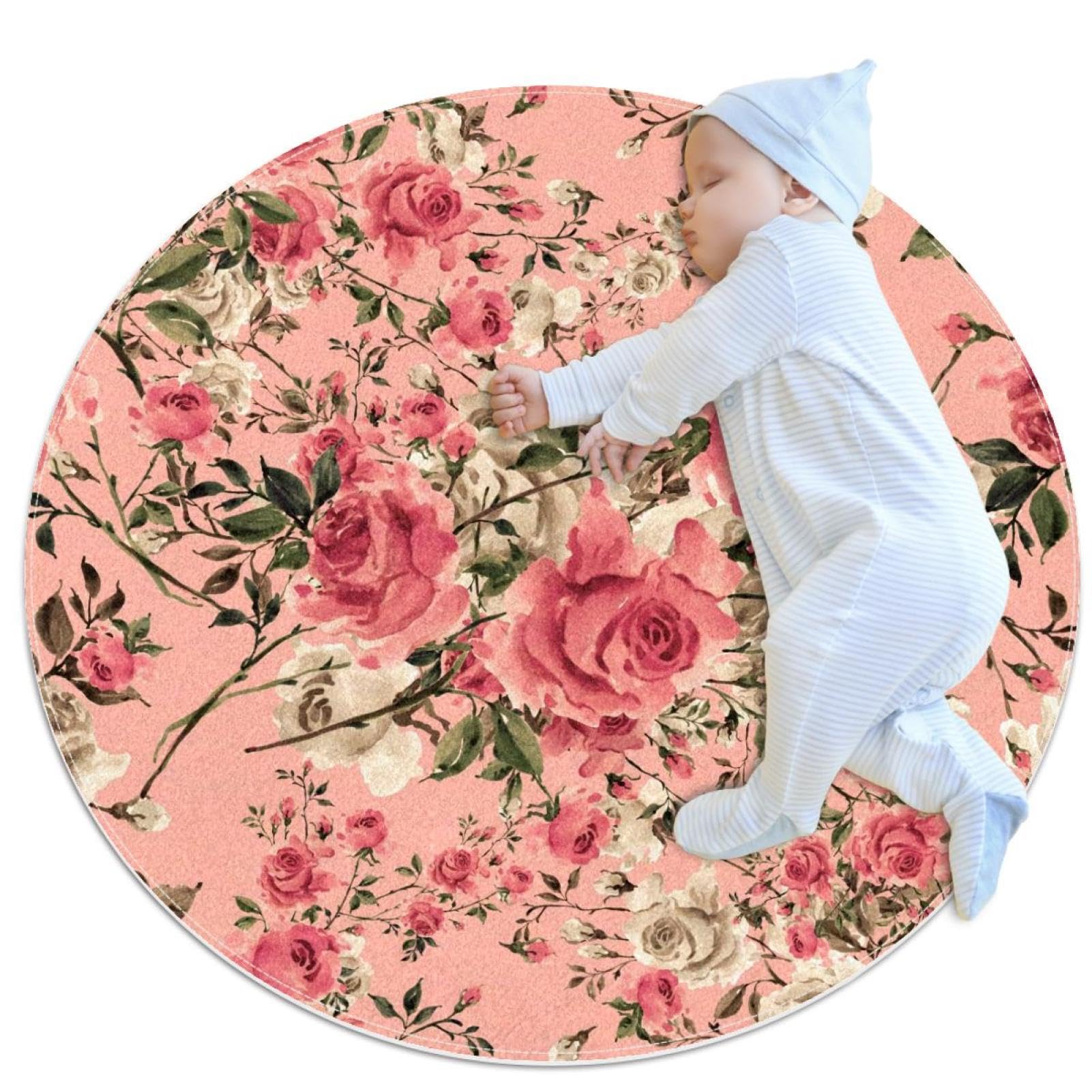 Tapis de salle de bain antidérapant rond pour éviter les glissades en chambre d'enfant