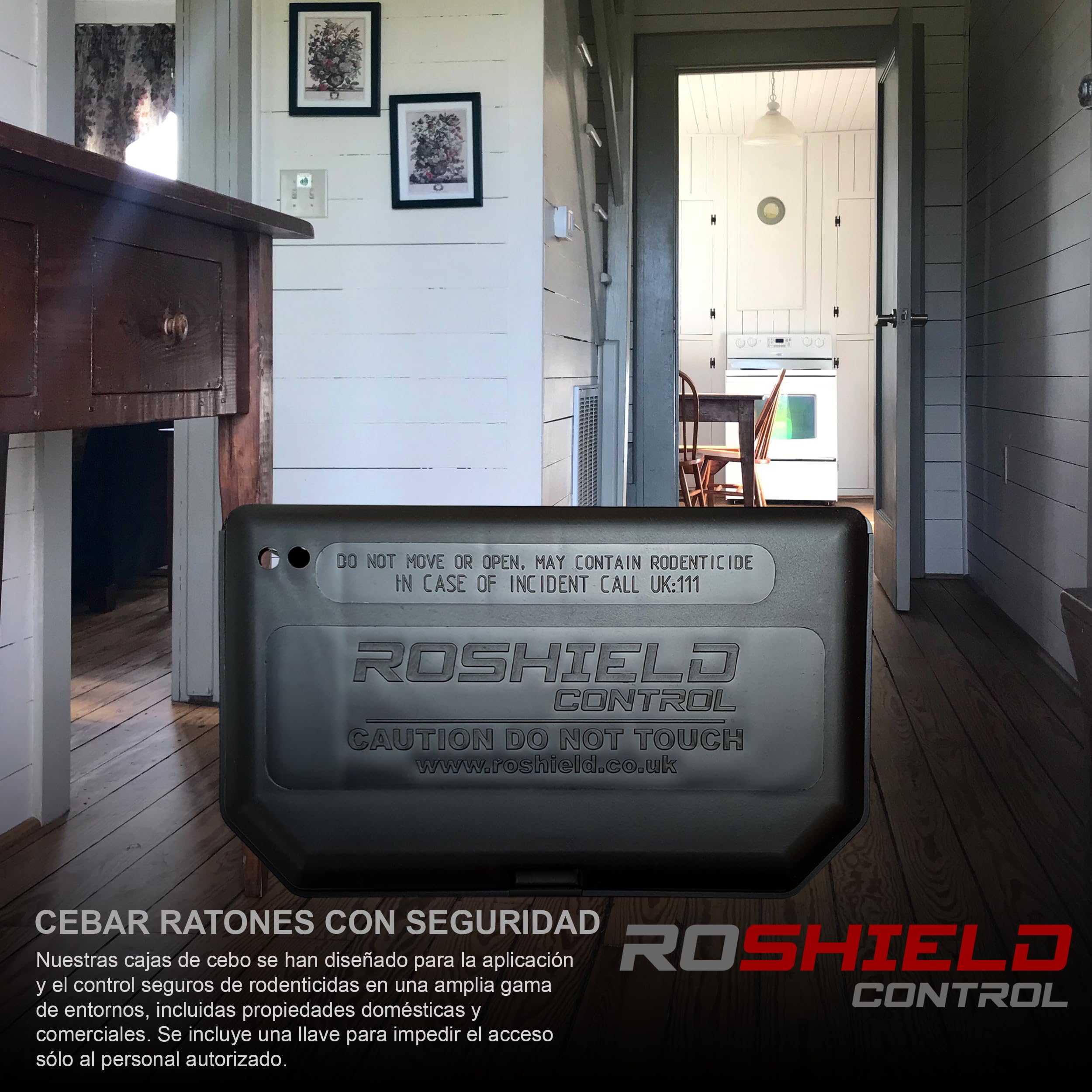 Roshield 10 latas Negras de Cebo para Ratones con precinto de Seguridad - Mantiene el Veneno para Ratones a Salvo de niños y Mascotas (vacías - no contienen Cebo para roedores)