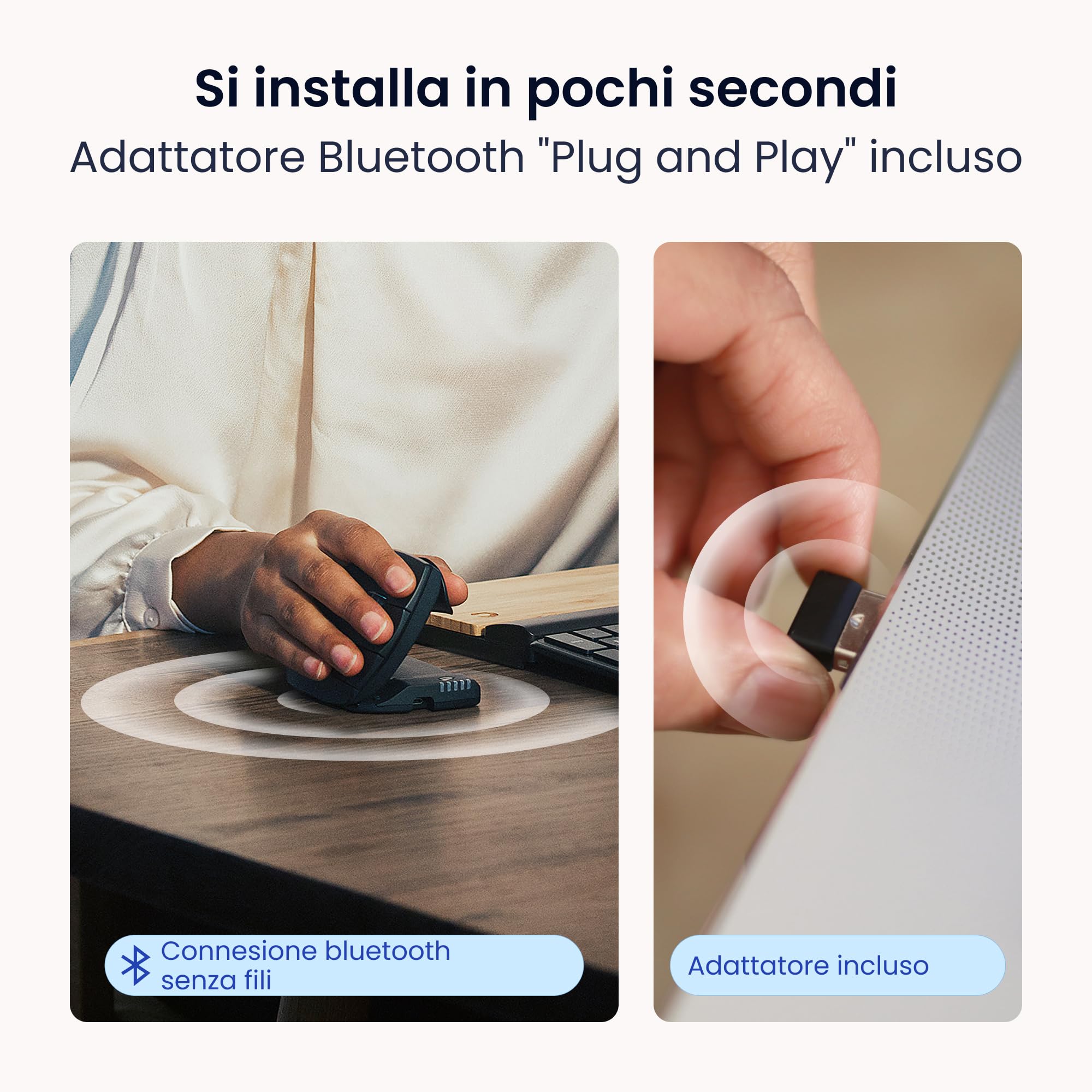 Contour Unimouse Mouse ergonomico | Inclinazione regolabile da 35° a 70°, 6 pulsanti programmabili, poggiapollice per il dolore al polso | Plug & Play per Mac e PC - Senza fili - Destro