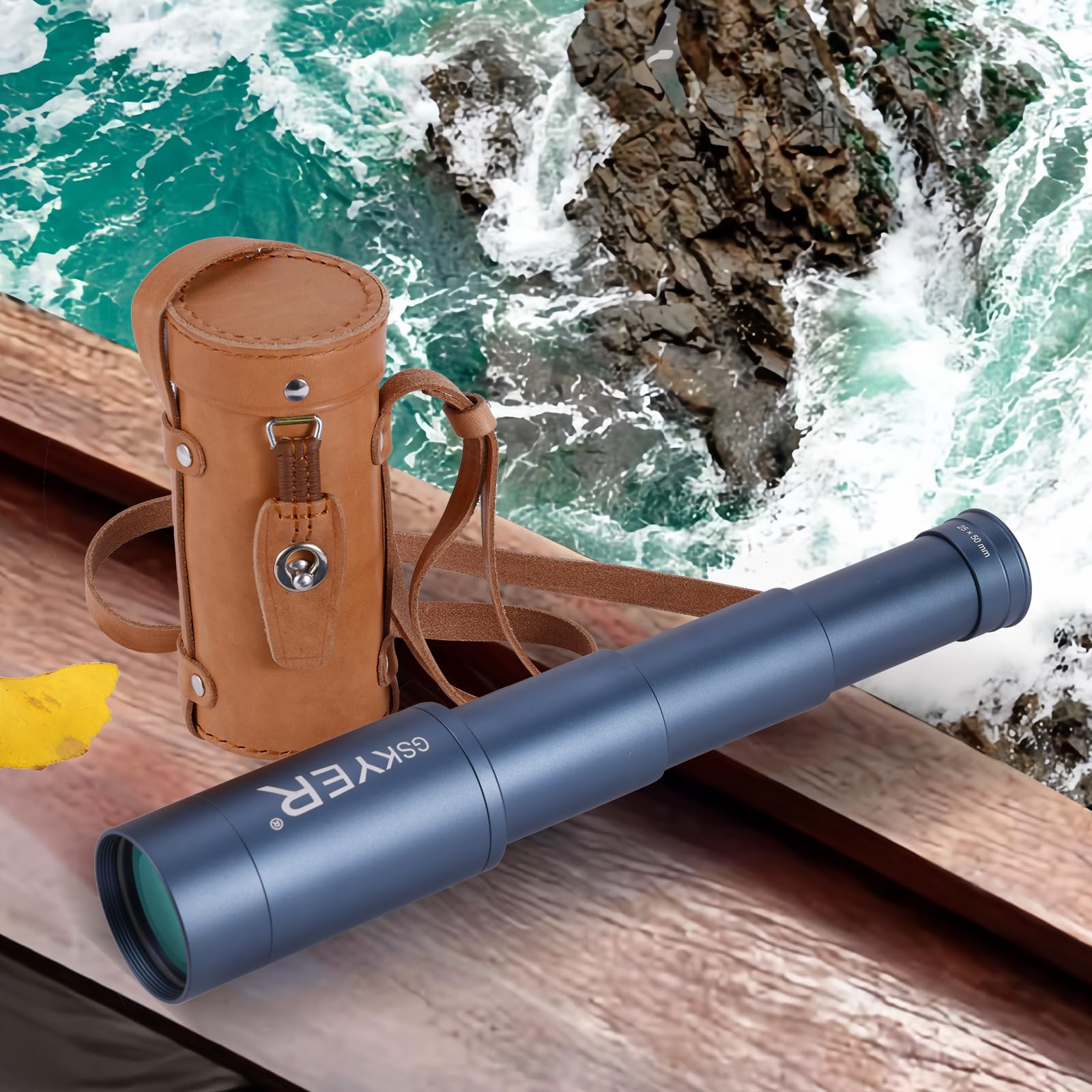 Télescope monoculaire 25 x 50 pour adultes haute puissance : zoom HD compact pour homme, cadeaux cool gadgets avec prisme BAK4 et lentille FMC, jumelles pirates pour enfants, chasse et camping