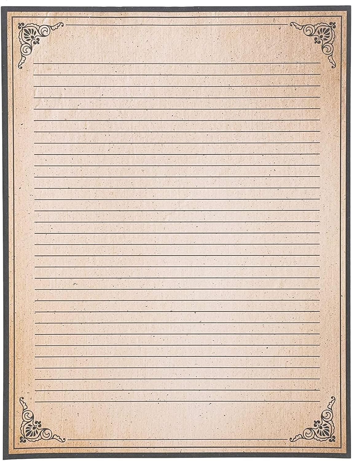 Buy 96 Sheets Vintage Style Lined Stationery Paper for Writing Letters,  Scrapbooking (8.5 x 11 In) Online at Lowest Price in Indonesia. B073C8CD6K