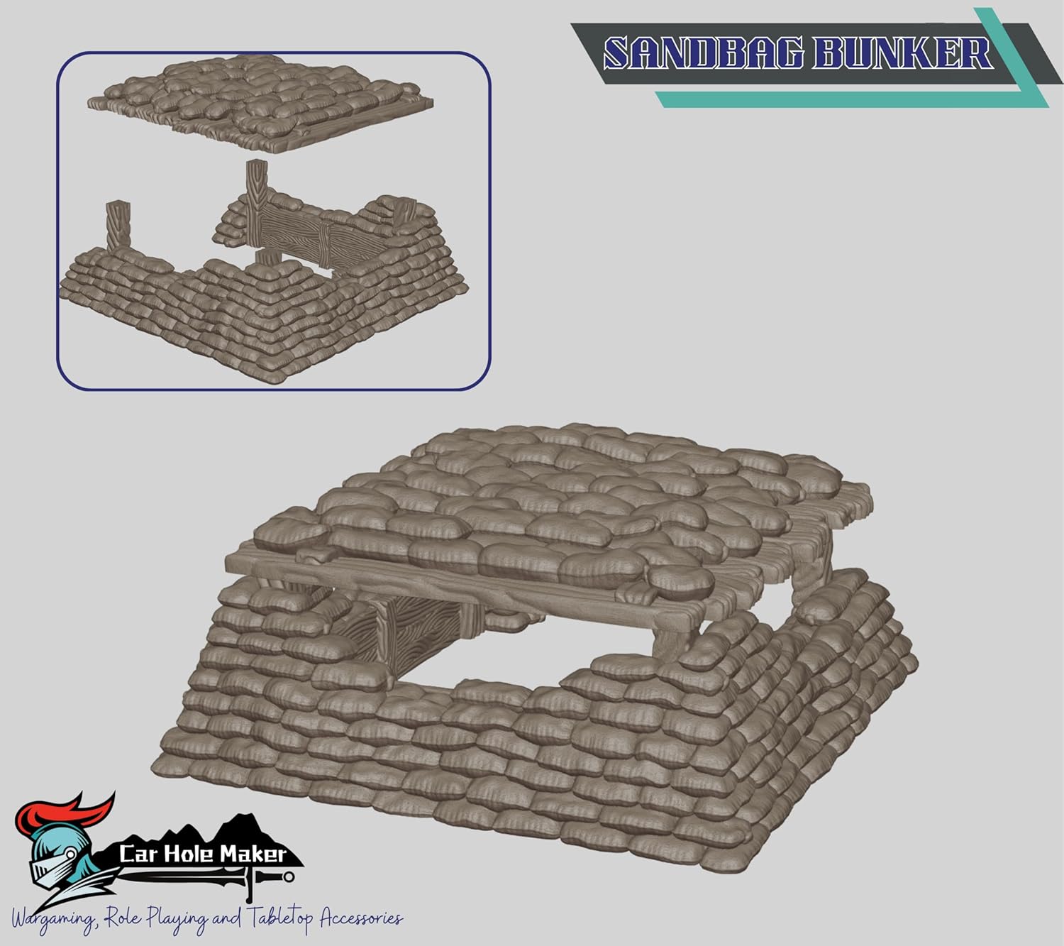 Trench Warfare Tabletop Terrain Set 28mm Scale