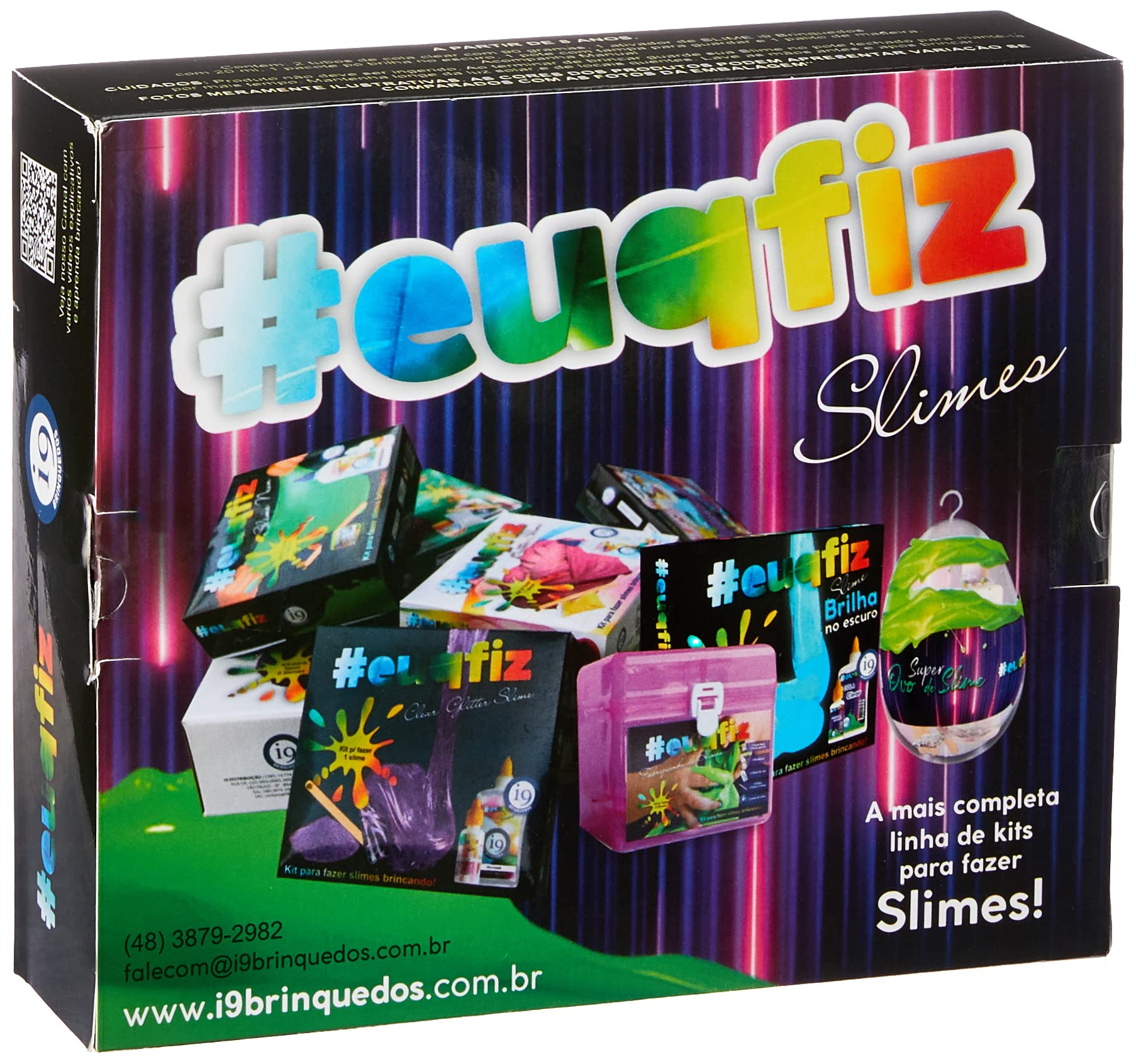Slime, Kit 2 Brilha no Escuro Slime, Euqfiz, I9 Brinquedos