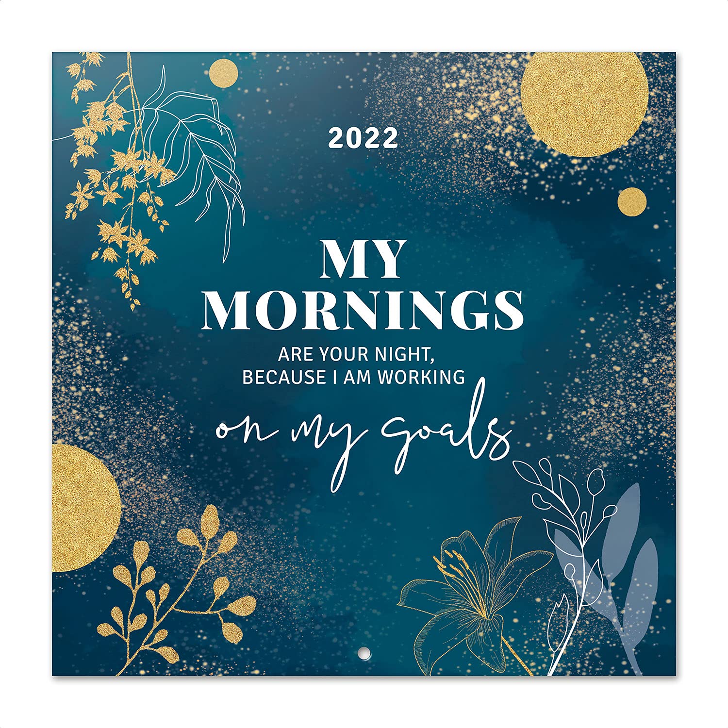 Grupo Erik: Official Glitter 2022 Calendar, 12' x 12' Square Wall Calendar 2022, Family, Quotes Calendar 2022 - Motivation Calendar 2022