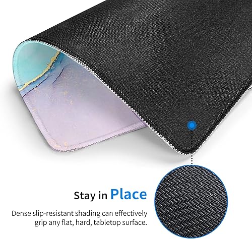 Miniatura 9 de CANFLASHION Alfombrilla de mouse, bonita alfombrilla de mouse con hojas de hierba verde, alfombrilla cuadrada impermeable, base de goma