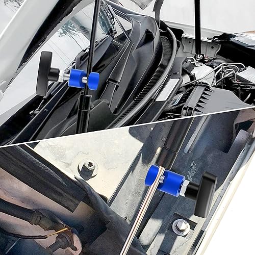 Miniatura 7 de 2 herramientas de coche para elevar el capó, para campamentos, bujías M14, calibrador de bujías y soporte para capó de automóvil, abrazadera de