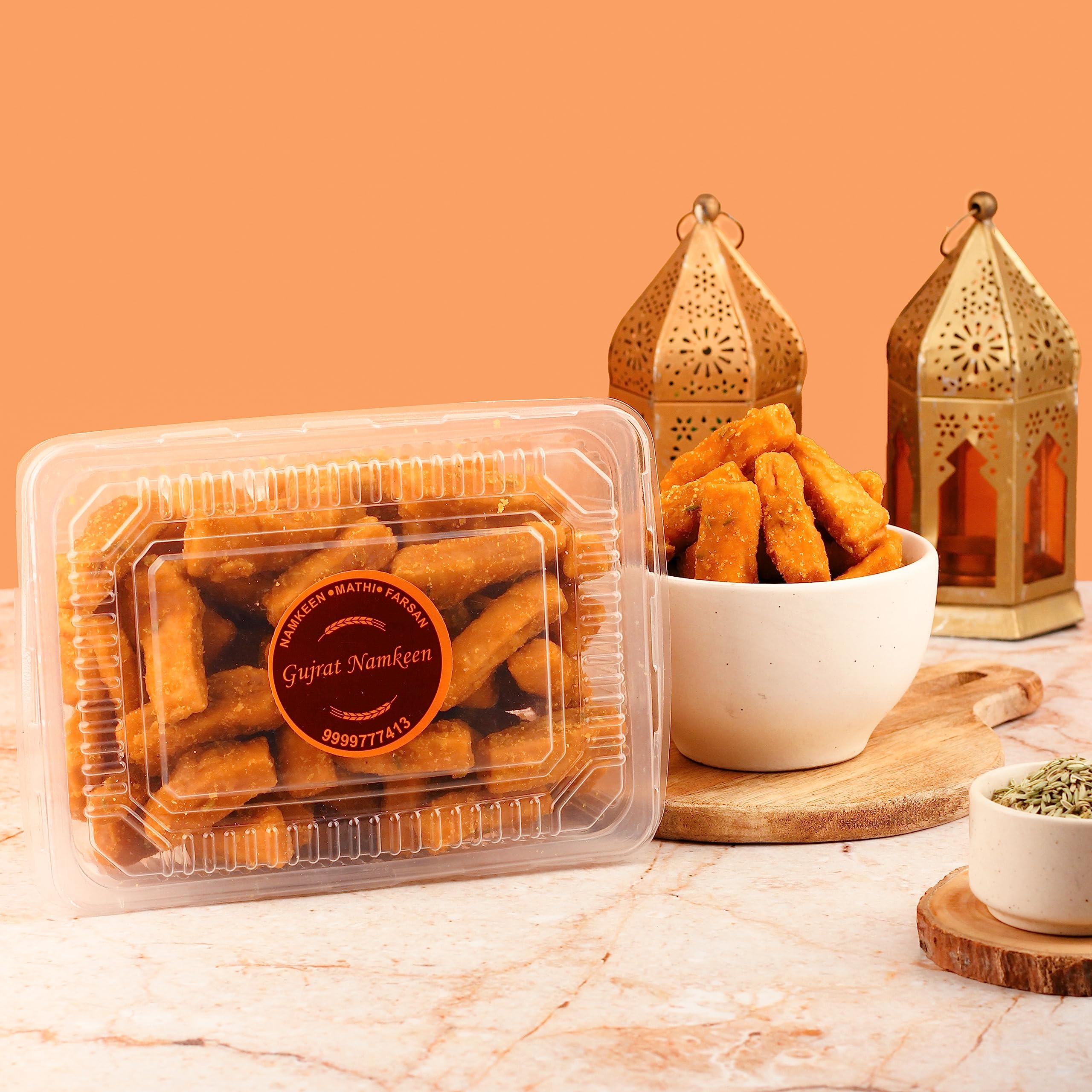 Gujrat Namkeen Special Saunf Flavoured Homemade Gurpara | Meetha Para | Gur mithai | Gur mitai Gujrat namkeen Punjabi gur mithai 400 Grams, Pack of 1