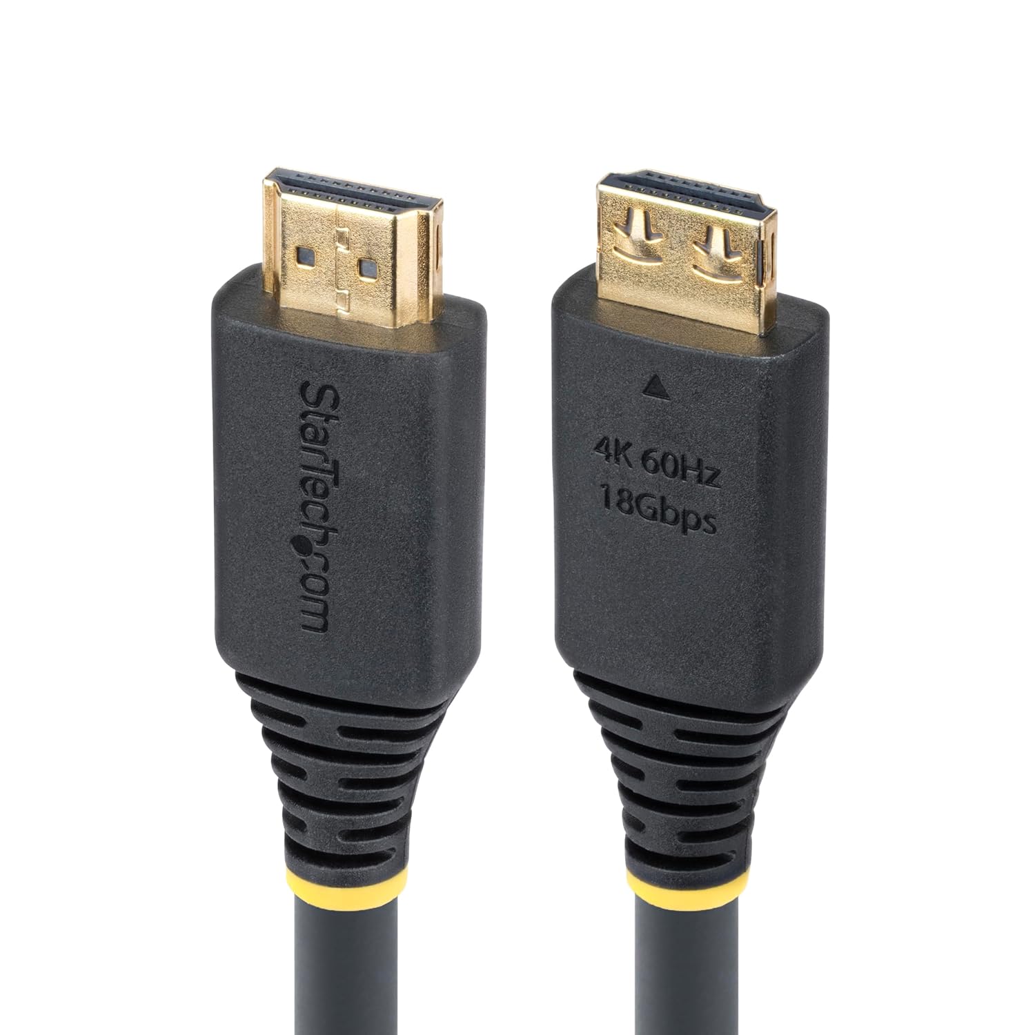 StarTech.com 20ft (6.1m) High Speed HDMI Cable with Gripping Connectors, 4K 60Hz/1440p 144Hz, 18Gbps, UHD HDMI 2.0 Cord, TPE Jacket