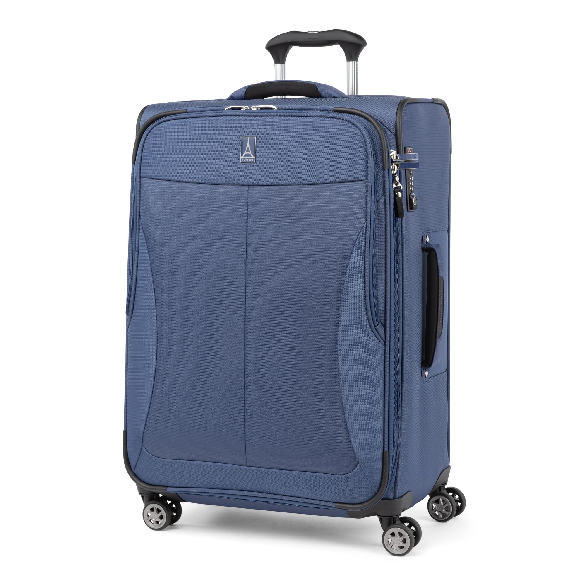 25" Softsided Checked Luggage, Expandable, TSA Lock, Ocean Blue