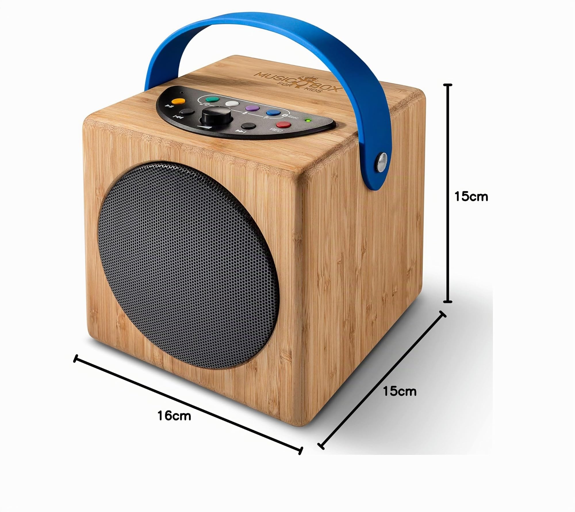 Caja de música para niños: Altavoz Bluetooth portátil para niños con Memoria USB o reproducción Bluetooth con Conector para Auriculares, limitador de Volumen, función de grabación y sueño