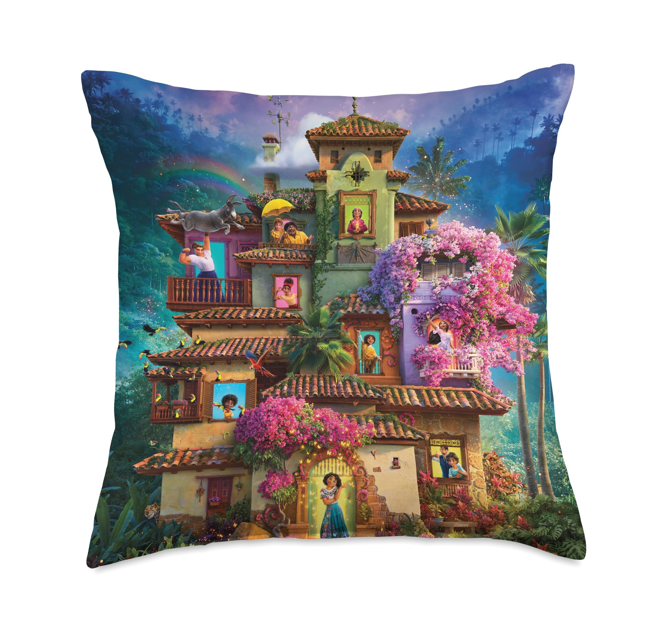 Coussin Disney Encanto pour egayer une chambre d'enfant sombre avec les couleurs de la Casa