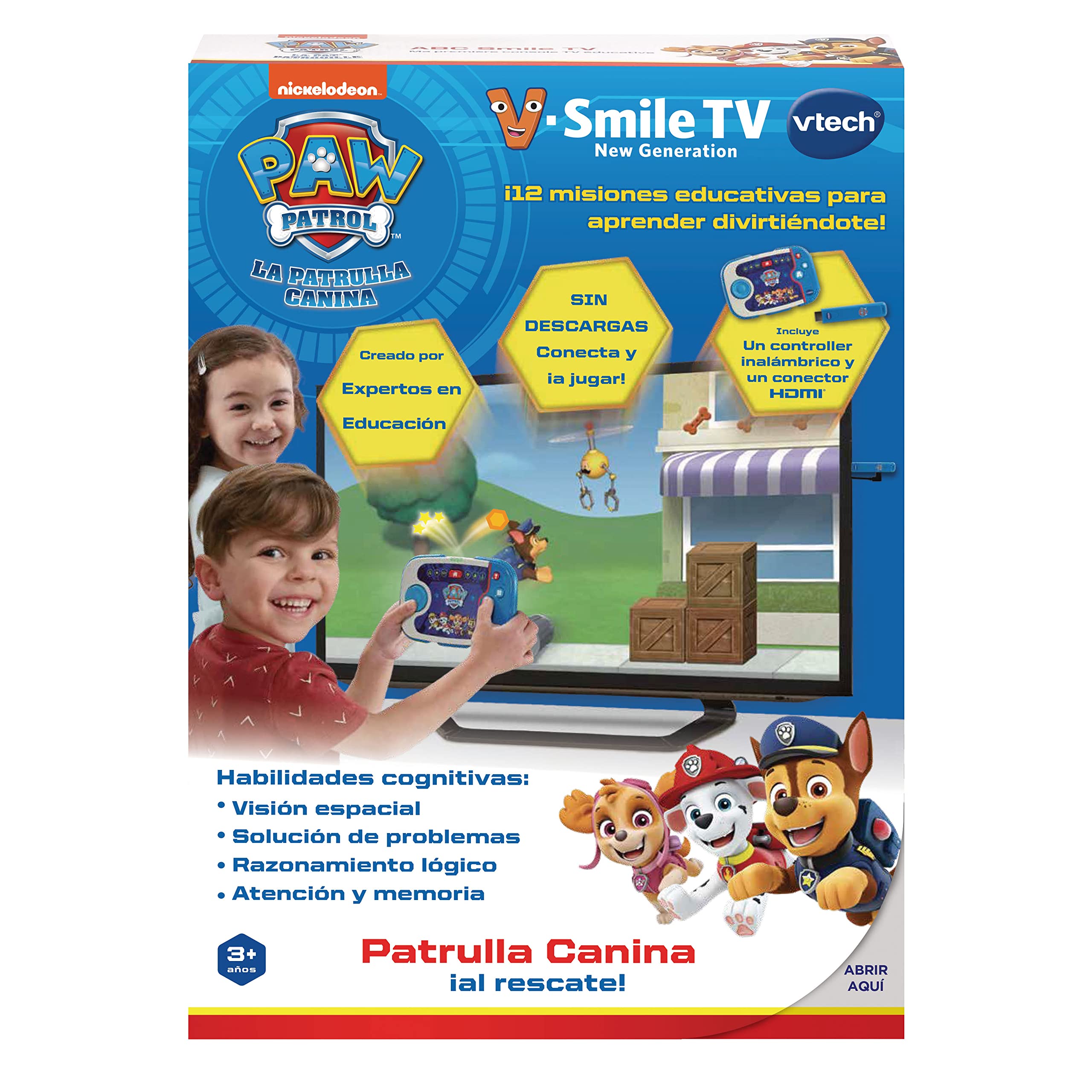 VTech V.Smile New Generation Patrulla Canina | Plug&Play educativa para niños +3 años | Versión ESP | Multicolor