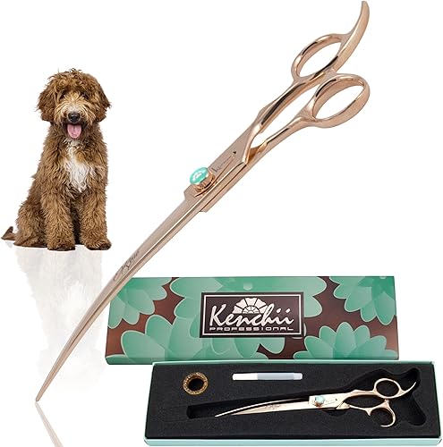 Kenchii - Tijeras de aseo para perros con diseño de rosas - Colección de rosas - Accesorios de aseo para mascotas - Tijeras para recortar el pelo de