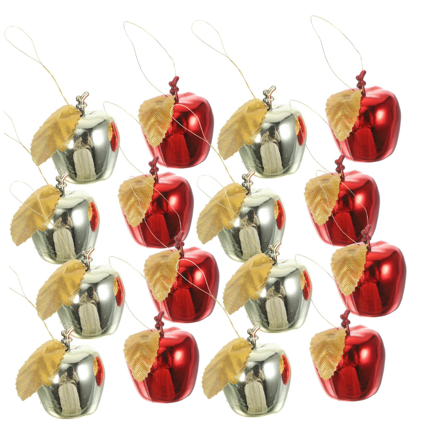 Ornements de Noël miniatures plastique OUNONA mini pommes colorées pendentifs sapin