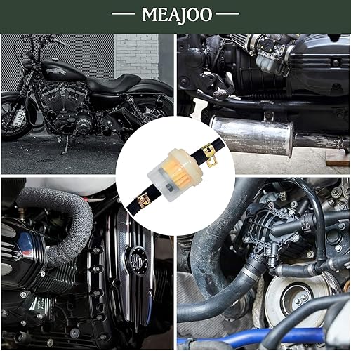 Miniatura 8 de MEAJOO 6 filtros de combustible en línea de gasolina de 14 de pulgada, 0.236 in a 0.276 in, con imán, apto para ATV, scooted, ciclomotor, Go Kart,