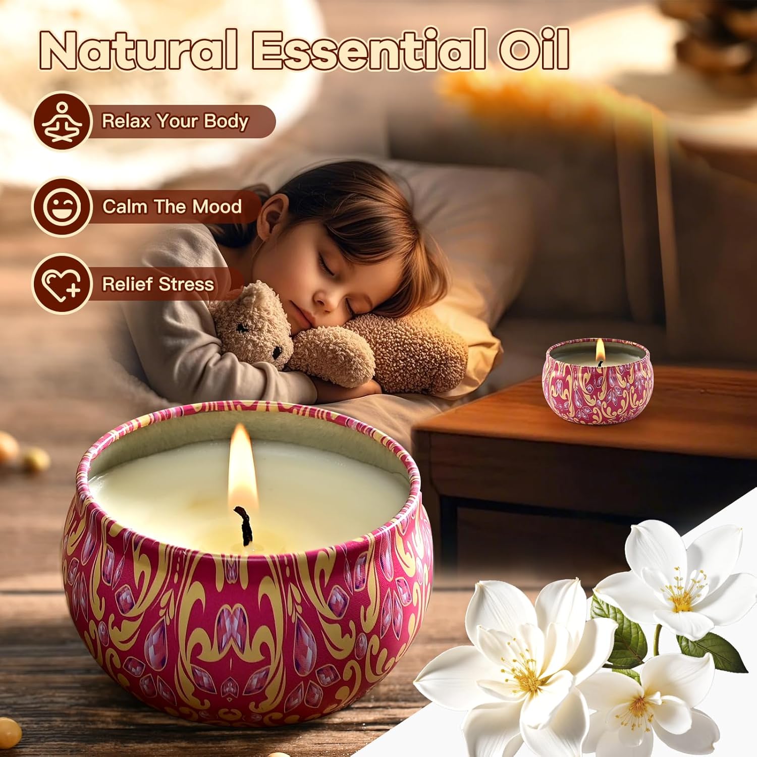 Scented Candle Set, 12 Pack Candles Gift for Home Scented, Aromatherapy Candle Gift, 2.5 oz Long Lasting Soy Candles for Men, Women, Friends Birthday, Mother's Day, Valentine Bath SPA - Image 3