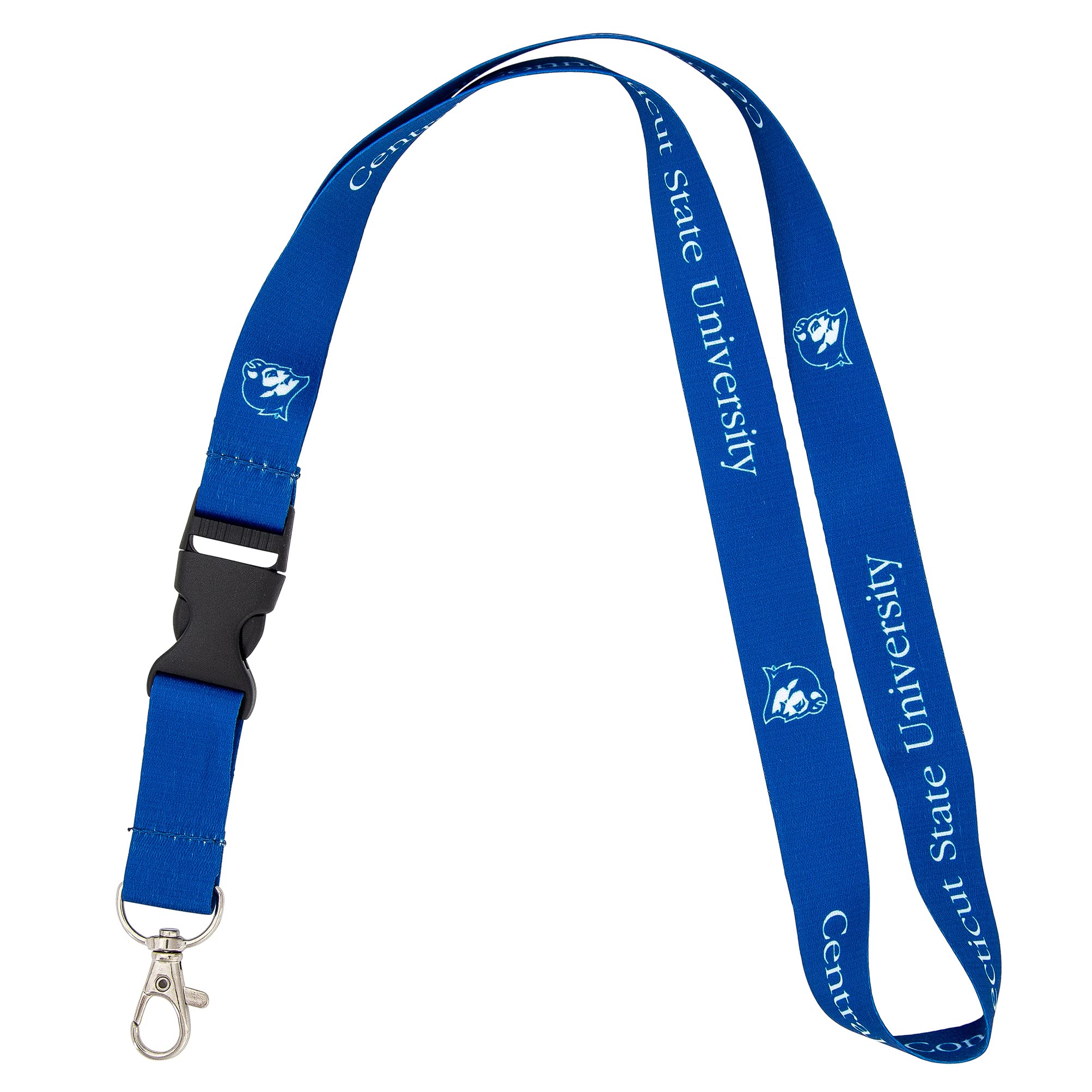 Central Connecticut State University CCSU Blue Devils NCAA Car Keys ID Badge Holder Lanyard Keychain Detachable Breakaway Snap Buckle, Multicolored, One Size