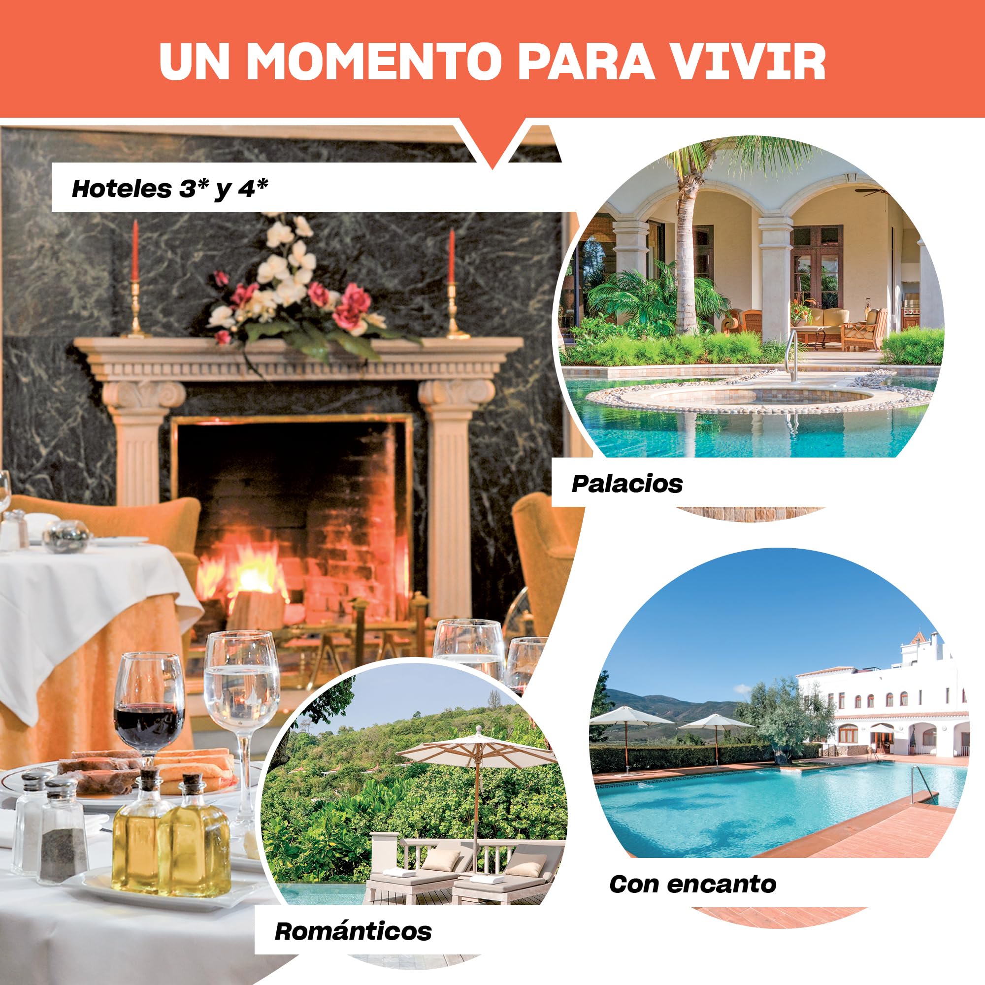 Smartbox - Caja Regalo 3 días de ensueño Delicioso - Idea de Regalo Novios - 2 Noches con Desayuno y 2 cenas o SPA para 2 Personas