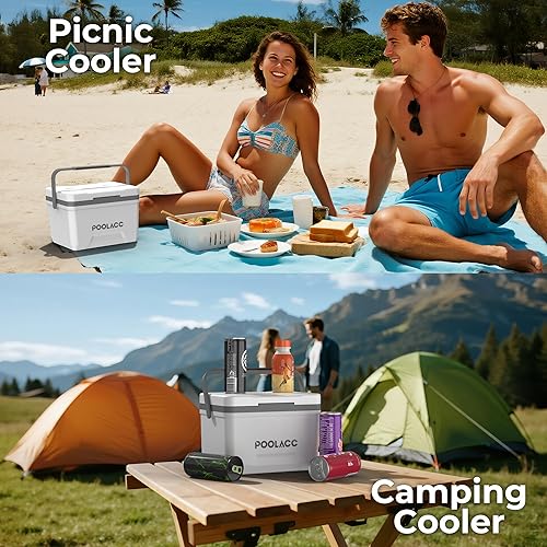 Miniatura 6 de Enfriador personal portátil, hielera junto a la piscina para piscina o spa sobre el suelo, se adapta a piscinas Intex, enfriador de lados duros con