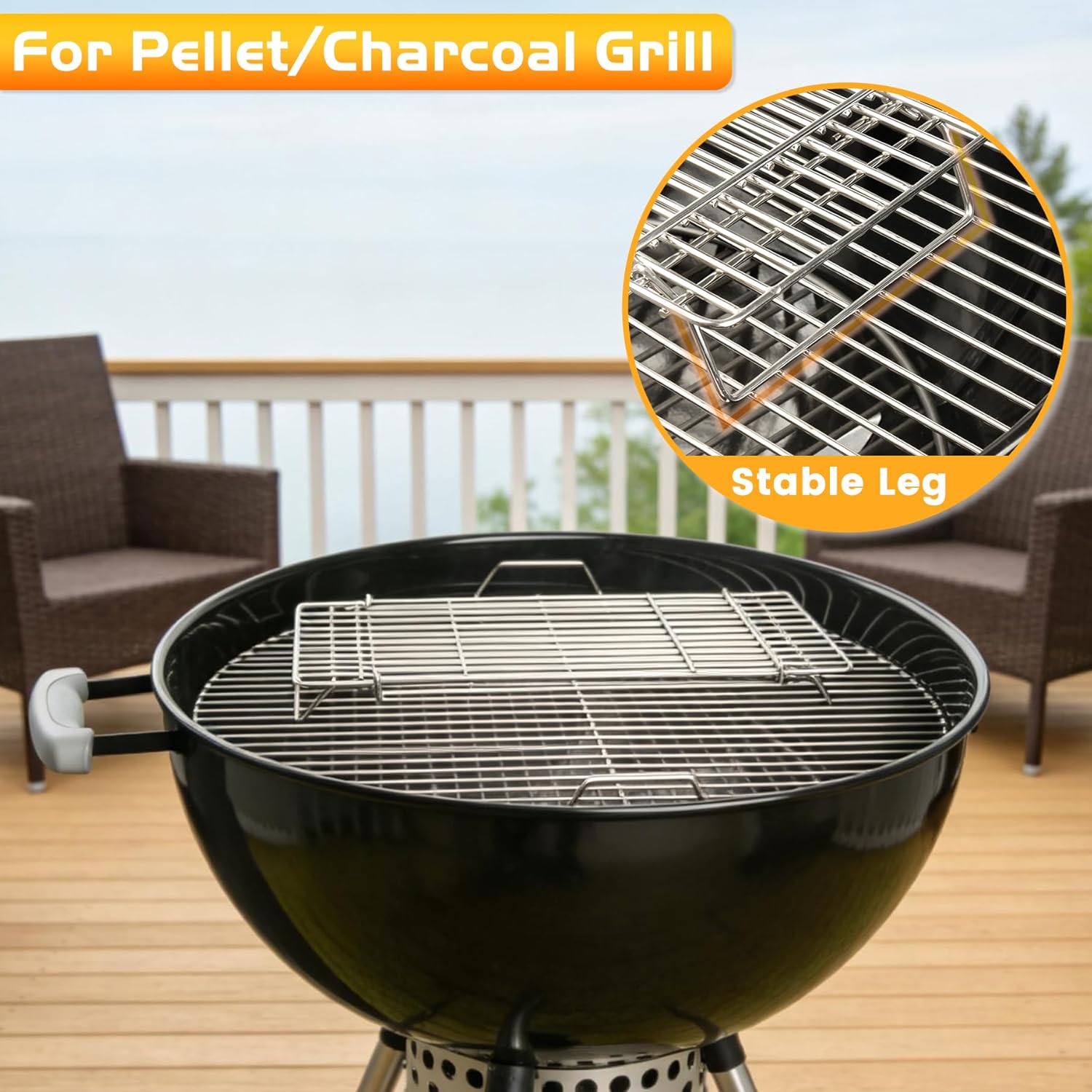 Warming Rack for Blackstone Griddle 17 22 28 Adjustable Cooking Grill Racks Grates Taco Hot Dog Upper Shelf for Weber Traeger Nexgrill PitBoss Accessories Tabletop Flat Top BBQ Cooling Grid
