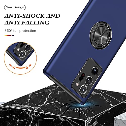 Miniatura 7 de Funda para Samsung Galaxy Note 20 Ultra con protector de pantalla de TPU flexible autorreparable 2 unidades, funda con función de atril invisible de