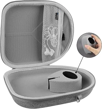 Geekria Shield Headphones Case Compatible with Sony WH-CH720N, WH-1000XM5, WH-1000XM4, WH-XB910N, Replacement Hard Shell Travel Carrying Bag with Cable Storage (Grey)