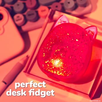 Original Squishmallows™ SLIMYGLOOP Pink Jelly Gels™ Slow Rising Sensory Squeeze Toy with Glitter Gel Filled Fidget Toy