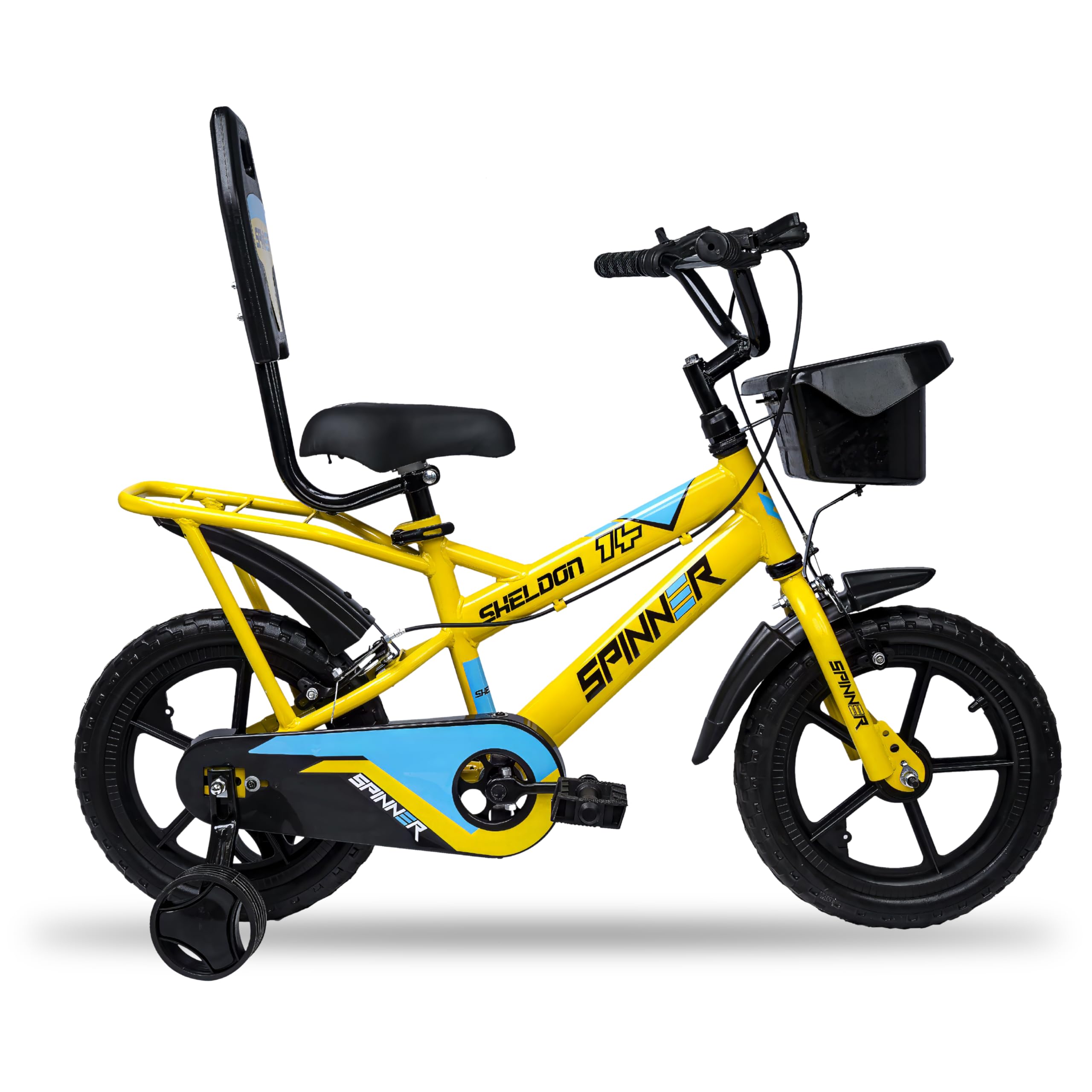 SHELDON Cycle for Kids Spinner 14T MTB Single Speed Bike with Rigid Fork & Calliper Brake Bicycle for Boys/Girls, 3 to 6 Years (Yellow) (B0CS378YQR) Amazon Price History, Amazon Price Tracker