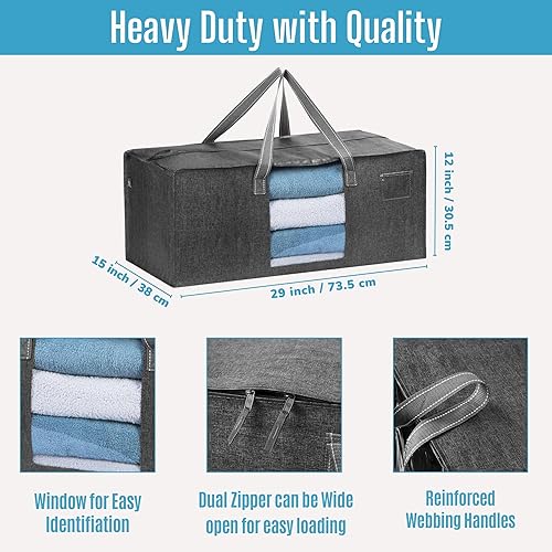 Vista 66 de VENO Paquete de 6 bolsas de mudanza extra grandes para mudanza universitaria, bolsas de almacenamiento resistentes, cajas de embalaje y suministros