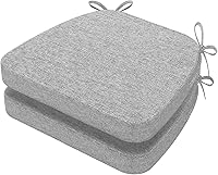 Vista 121 de AAAAAcessories - Cojines para silla en forma de D, 2" de espesor, almohadillas para sillas de comedor con lazos y removibles, cubierta lavable a