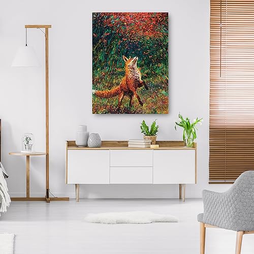 Miniatura 5 de Fine Art Canvas Lienzo decorativo de pared de Fox Fire por la artista Iris Scott para sala de estar, dormitorio, baño, cocina, oficina, bar, comedor