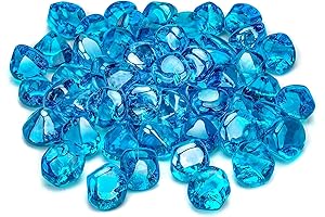 Stanbroil Fire Glass Diamonds: Illuminate Your Surroundings with Caribbean Blue Luster