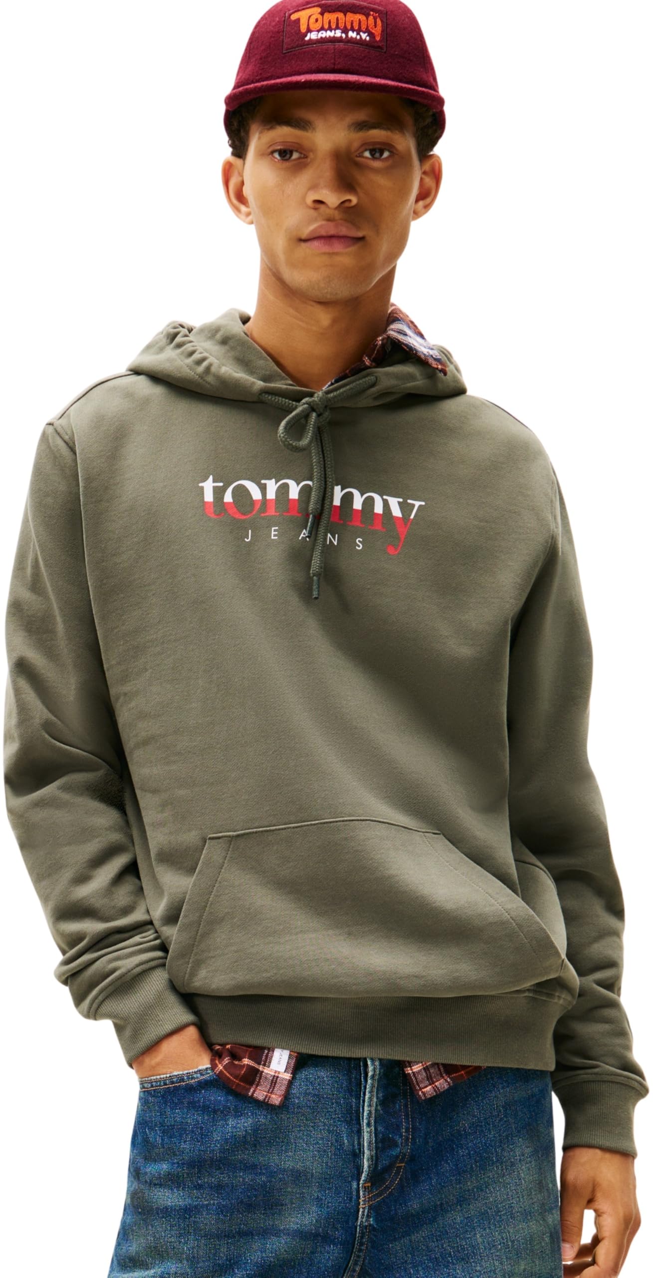 Tommy Jeans Herren Pullover-Sweatshirt TJM Reg DNA Hoodie EXT Dm0dm22113